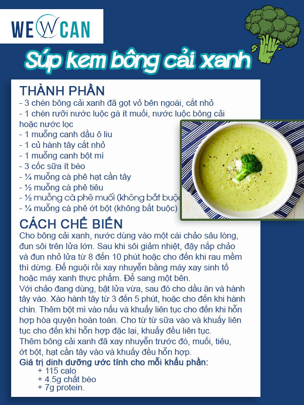 Súp kem bông cải xanh